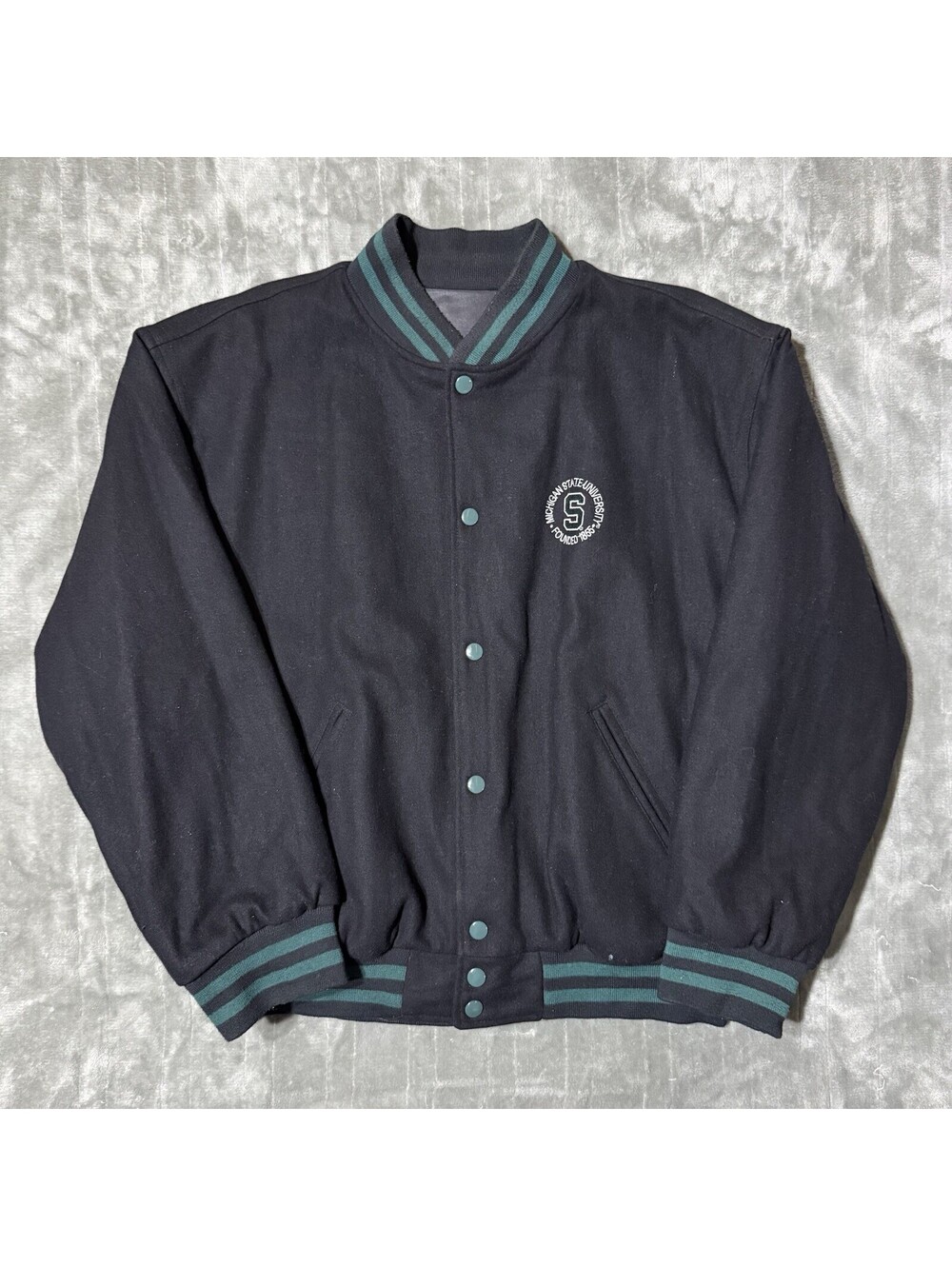 Vintage 90s Michigan State Spartans Jacket Size XL Steve & Barry’s Men’s